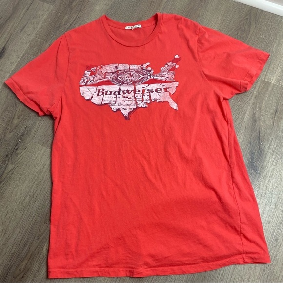 Junk Food Clothing Tops - Junk Food Clothing Budweiser Red T-Shirt